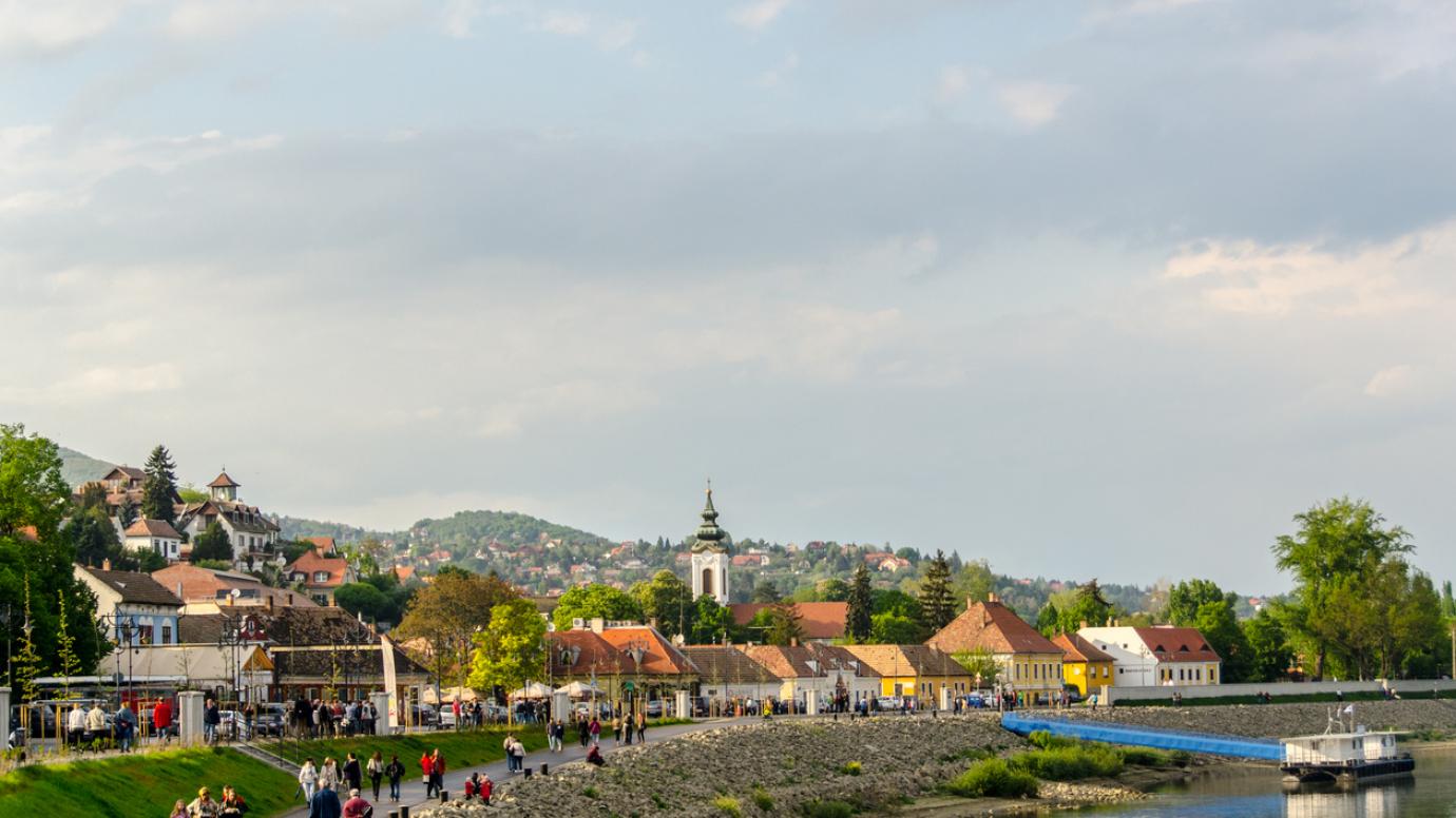 De stad Szentendre in Hongarije